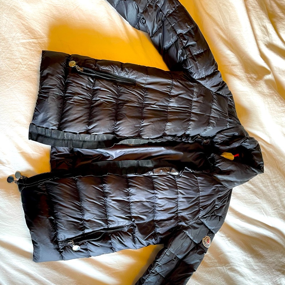 Moncler black puffy jacket